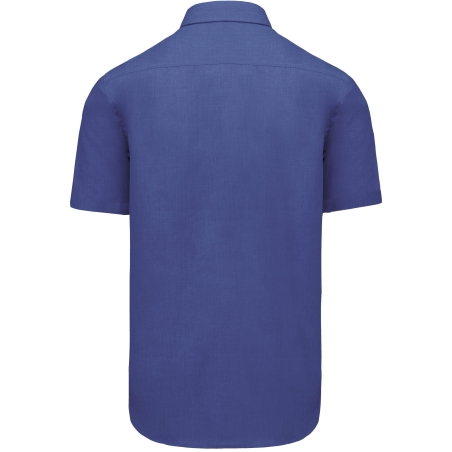 Chemise Popeline Manches Courtes Bleu Cobalt Kariban – vue 2