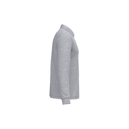 Polo manches longues homme Gris (Oxford Grey) Kariban – vue 3