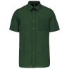 Chemise popeline polycoton manches courtes Vert Kariban