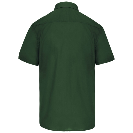Chemise popeline polycoton manches courtes Vert Kariban – vue 2