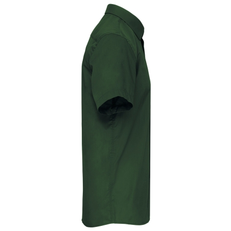 Chemise popeline polycoton manches courtes Vert Kariban – vue 3