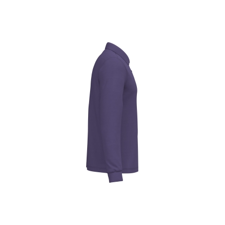 Polo manches longues homme Violet Kariban – Coton peigné 220 g/m² – vue 3