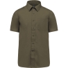 Chemise Popeline Polycoton Manches Courtes Vert Kariban