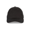 Casquette 6 panneaux sandwich contrasté Noir/Blanc K-up