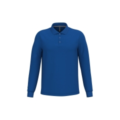 Polo manches longues homme Bleu Royal Blue Kariban