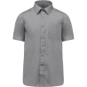 Chemise popeline polycoton manches courtes gris homme Kariban
