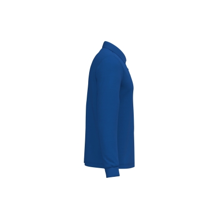 Polo manches longues homme Bleu Royal Blue Kariban – vue 3