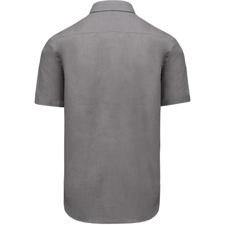 Chemise popeline polycoton manches courtes gris homme Kariban – vue 2