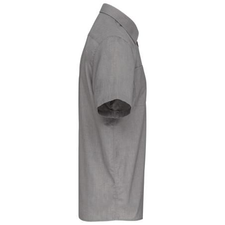 Chemise popeline polycoton manches courtes gris homme Kariban – vue 3