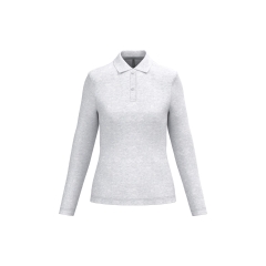 Polo manches longues femme Kariban Gris (Ash Heather)