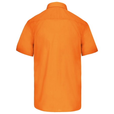 Chemise Popeline Polycoton Manches Courtes Orange Kariban – vue 2