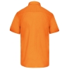 Chemise Popeline Polycoton Manches Courtes Orange Kariban – vue 2