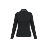 Polo manches longues femme Kariban Noir – 220 g/m²