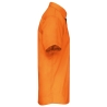 Chemise Popeline Polycoton Manches Courtes Orange Kariban – vue 3