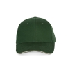 Casquette 6 panneaux sandwich contrasté Vert Forest Green / Beige K-up