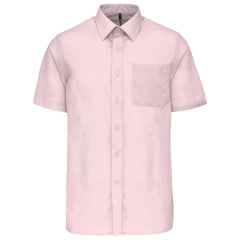 Chemise Popeline Manches Courtes Rose Kariban – Coupe Large