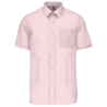 Chemise Popeline Manches Courtes Rose Kariban – Coupe Large
