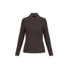 Polo manches longues femme Kariban Marron – 220 g/m²