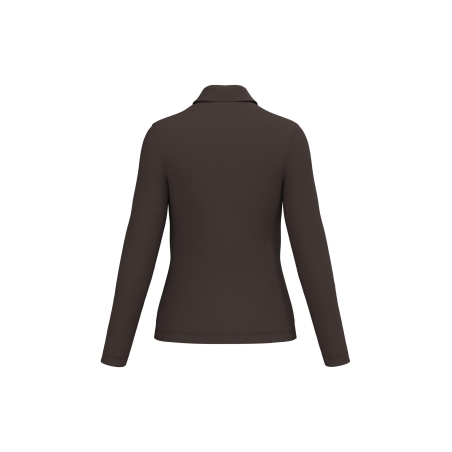 Polo manches longues femme Kariban Marron – 220 g/m² – vue 2