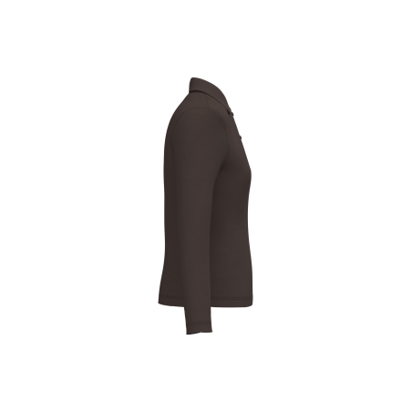 Polo manches longues femme Kariban Marron – 220 g/m² – vue 3