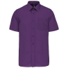 Chemise Popeline Polycoton Manches Courtes Violet – Kariban