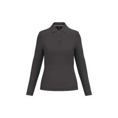 Polo manches longues femme Kariban Gris – 220 g/m²