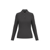 Polo manches longues femme Kariban Gris – 220 g/m²