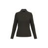 Polo manches longues femme Dark Khaki Kariban – Vert
