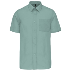Chemise popeline polycoton manches courtes Kariban Vert Sage homme