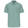 Chemise popeline polycoton manches courtes Kariban Vert Sage homme
