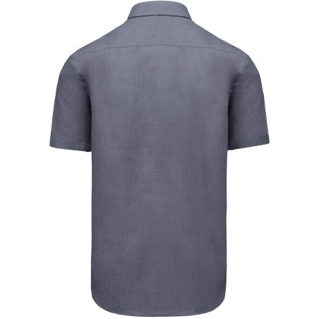 Chemise popeline polycoton manches courtes grise homme Kariban – vue 2
