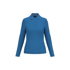 Polo Manches Longues Femme Bleu Royal Kariban – 220 g/m²