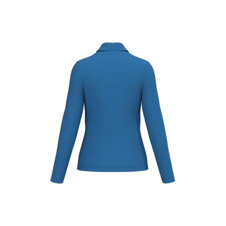 Polo Manches Longues Femme Bleu Royal Kariban – 220 g/m² – vue 2