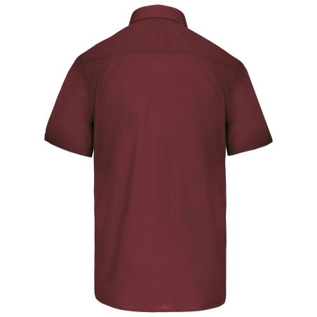 Chemise Popeline Polycoton Manches Courtes Bordeaux Kariban – vue 2