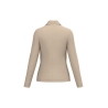 Polo manches longues femme Kariban beige – coton peigné 220 g/m² – vue 2