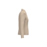 Polo manches longues femme Kariban beige – coton peigné 220 g/m² – vue 3