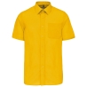 Chemise Popeline Polycoton Manches Courtes Jaune Kariban