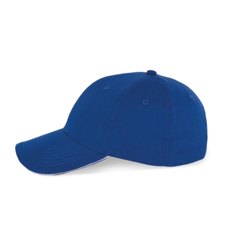 Casquette 6 panneaux sandwich contrasté Bleue K-up – vue 3