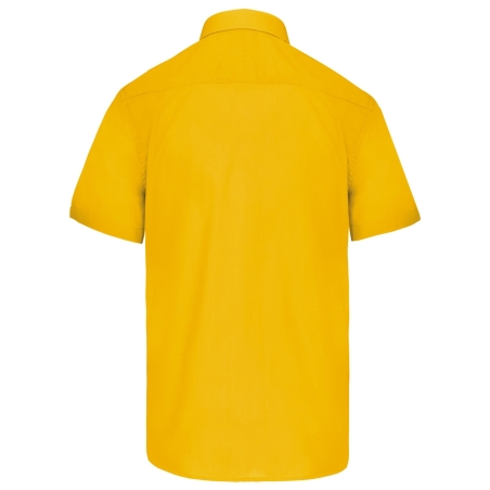 Chemise Popeline Polycoton Manches Courtes Jaune Kariban – vue 2
