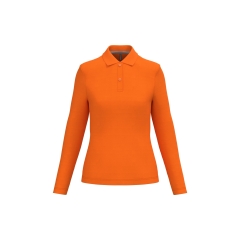 Polo manches longues femme Orange Kariban – 220 g/m²