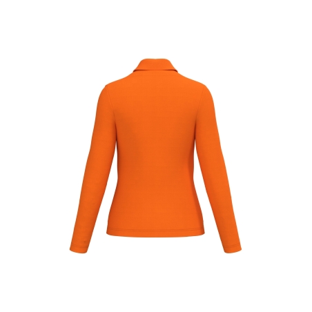 Polo manches longues femme Orange Kariban – 220 g/m² – vue 2