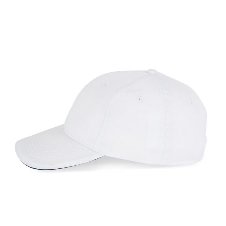 Casquette 6 panneaux sandwich contrasté Blanc/Marine K-up – vue 3