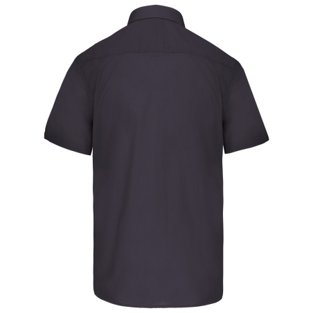 Chemise Popeline Polycoton Manches Courtes Gris Kariban – vue 2