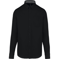 Chemise coton manches longues Nevada Noir – Kariban