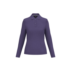 Polo manches longues femme Kariban Violet – 220 g/m²
