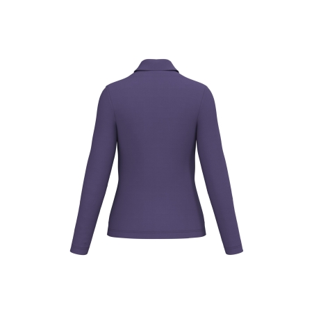 Polo manches longues femme Kariban Violet – 220 g/m² – vue 2