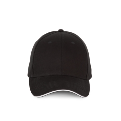 Casquette sandwich contrasté 6 panneaux Noir/Blanc K-up