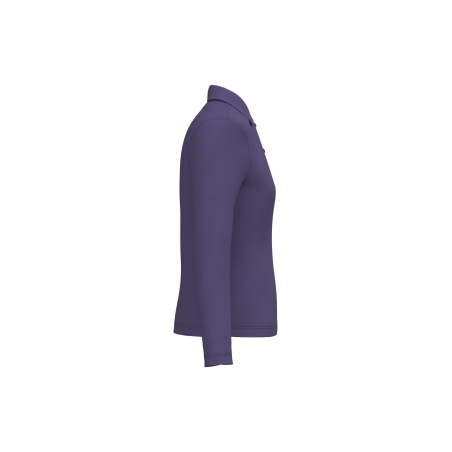 Polo manches longues femme Kariban Violet – 220 g/m² – vue 3
