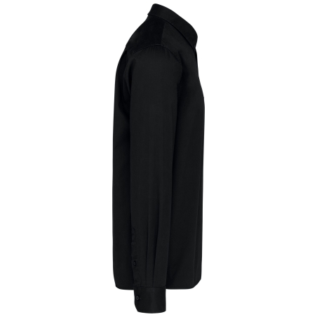 Chemise coton manches longues Nevada Noir – Kariban – vue 3