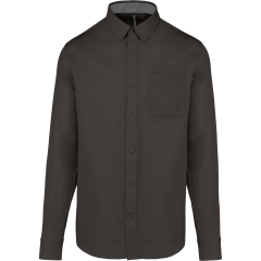 Chemise coton manches longues Nevada Gris Kariban